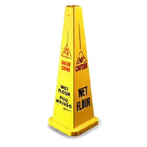 Rubbermaid 23879 "Wet Floor" 36" Yellow Cone 