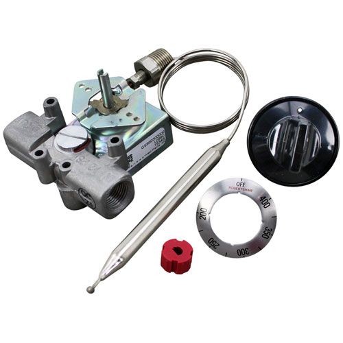 Star Mfg Y1973 4 Way Mount Thermostat W/ DIAL GS, 3/8" X 5-3/8" BULB, 30"CAP, Gas IN/OUT, 3/8" FPT& Stuff Box