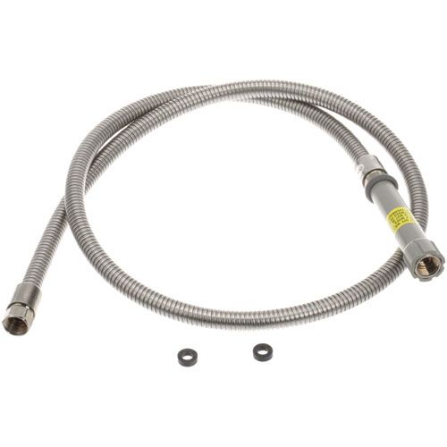 T&S Brass TSB-0068-HMS 68" S/S Pre Rinse Flex Hose W/ Handle 