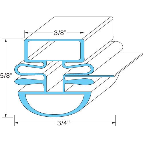 Turbo Air P8F3300200 Refrigerator Door Gasket 24" x 61"