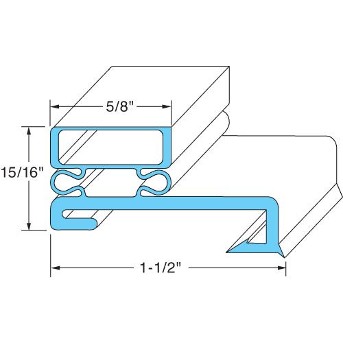 Victory 50601506 Refrigerator Door Gasket LID