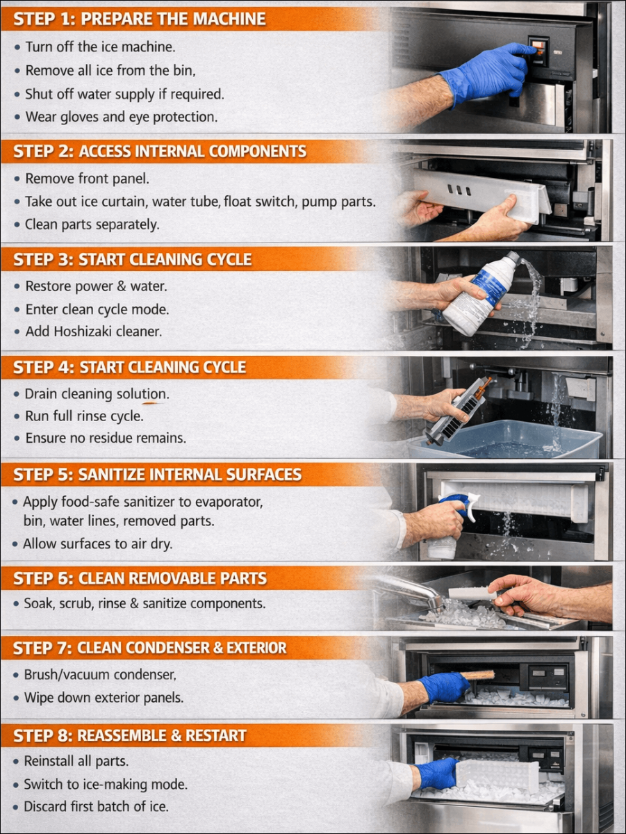 How to Clean Hoshizaki Ice Machines Step-by-Step_PartsFe CA