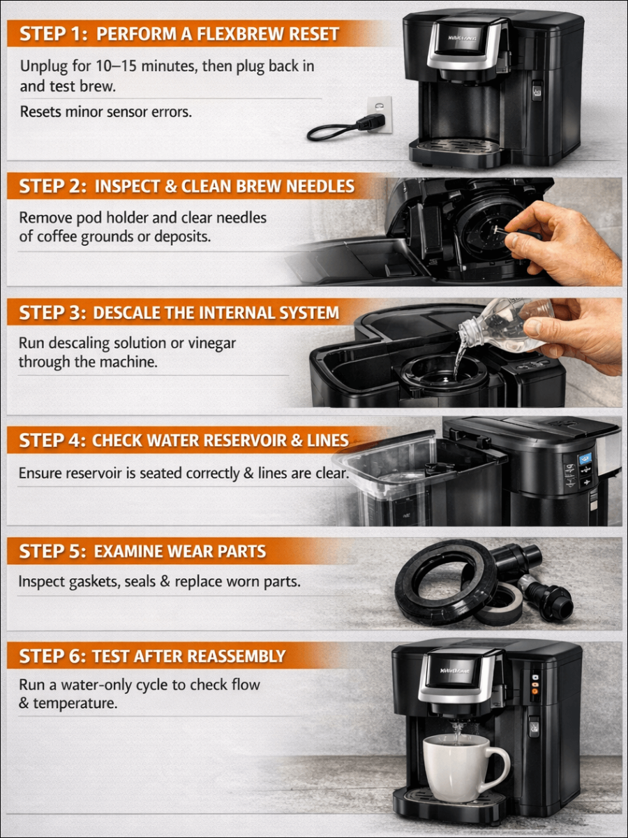 Step-by-Step Hamilton Beach FlexBrew Troubleshooting Like a Pro_PartsFe CA