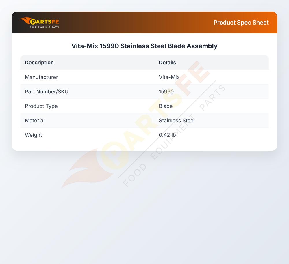 Vita-Mix 15990 Stainless Steel Blade Assembly