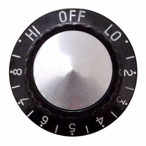 Metal Masters 301681 Black Control Knob, 2" DIA,off-Lo-2-8-Hi