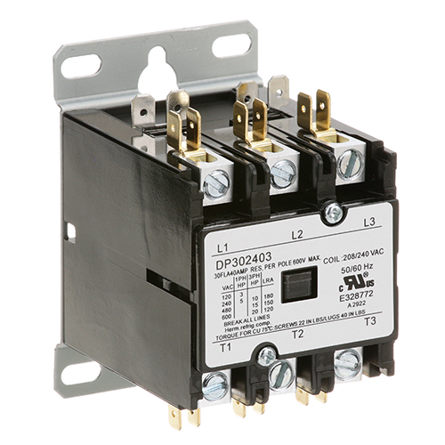 Wells 50125 Contactor (3 Pole,30 Amp,240V)