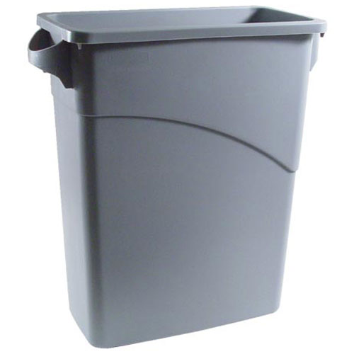 Trash Container-Slimjim, Grey 15.5g For Rubbermaid - Part# 1971258