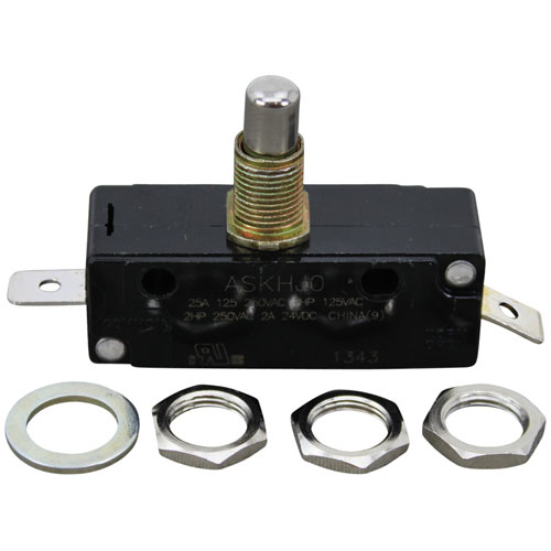 Montague 1299-8 Push Button Switch W/ 2 X 1/4" Tab Term MOM On/Off 125/250V