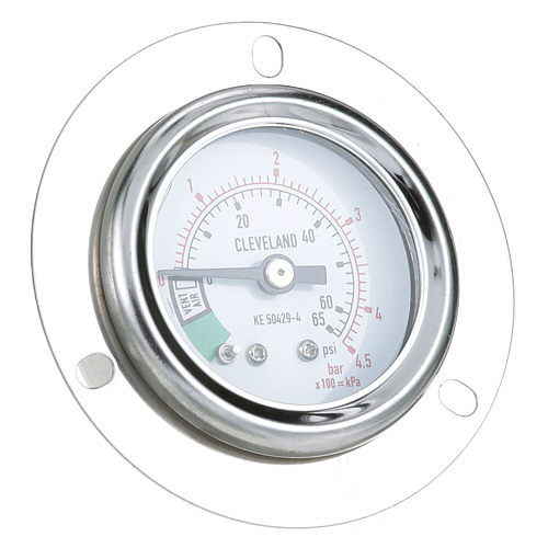 Cleveland KE50429-6 Kettle Pressure Gauge Back Mount 0-65 PSI