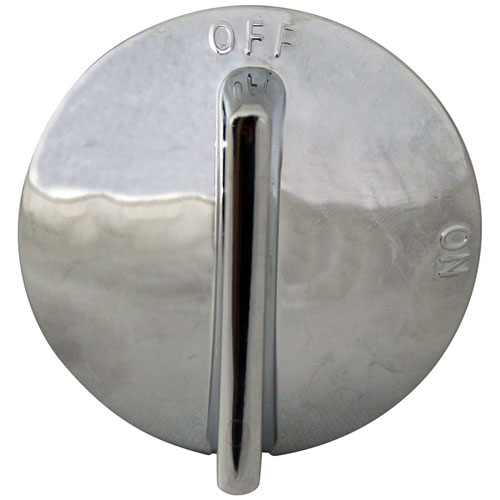 Garland 224271 Chrome Knob 2" DIA, OFF/ON, Mount .240", Flat Up, 3/8" Metal Protrusion