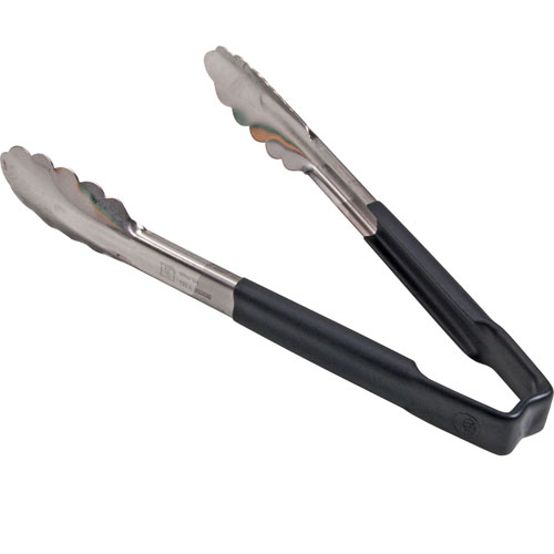 Edlund 7410BK Tongs Scallop 9.5" Black Handle