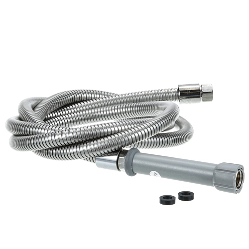 T&S Brass 0096H Pre-Rinse Hose W/8" Gray Handle 96"