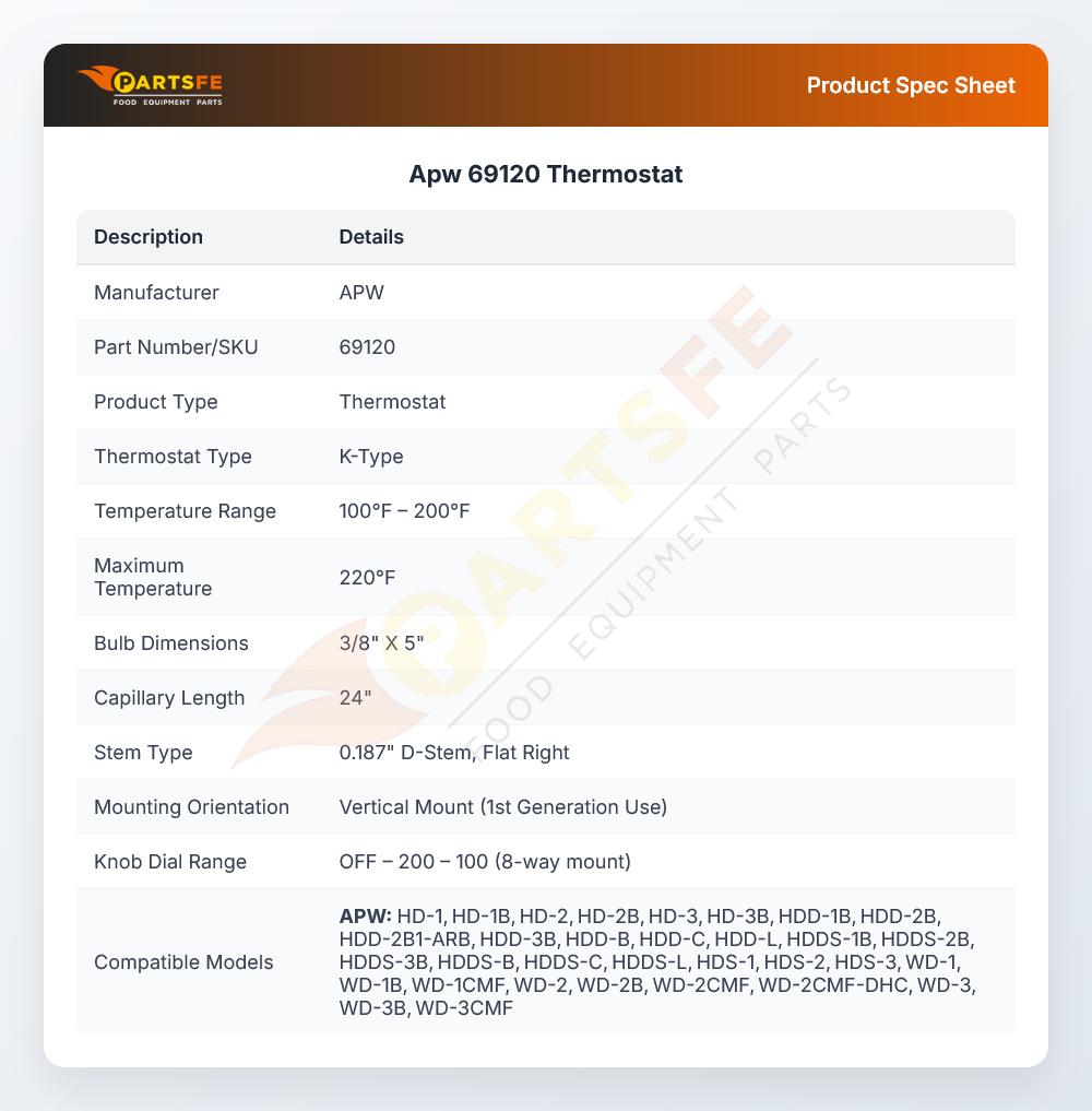 Apw 69120 Thermostat