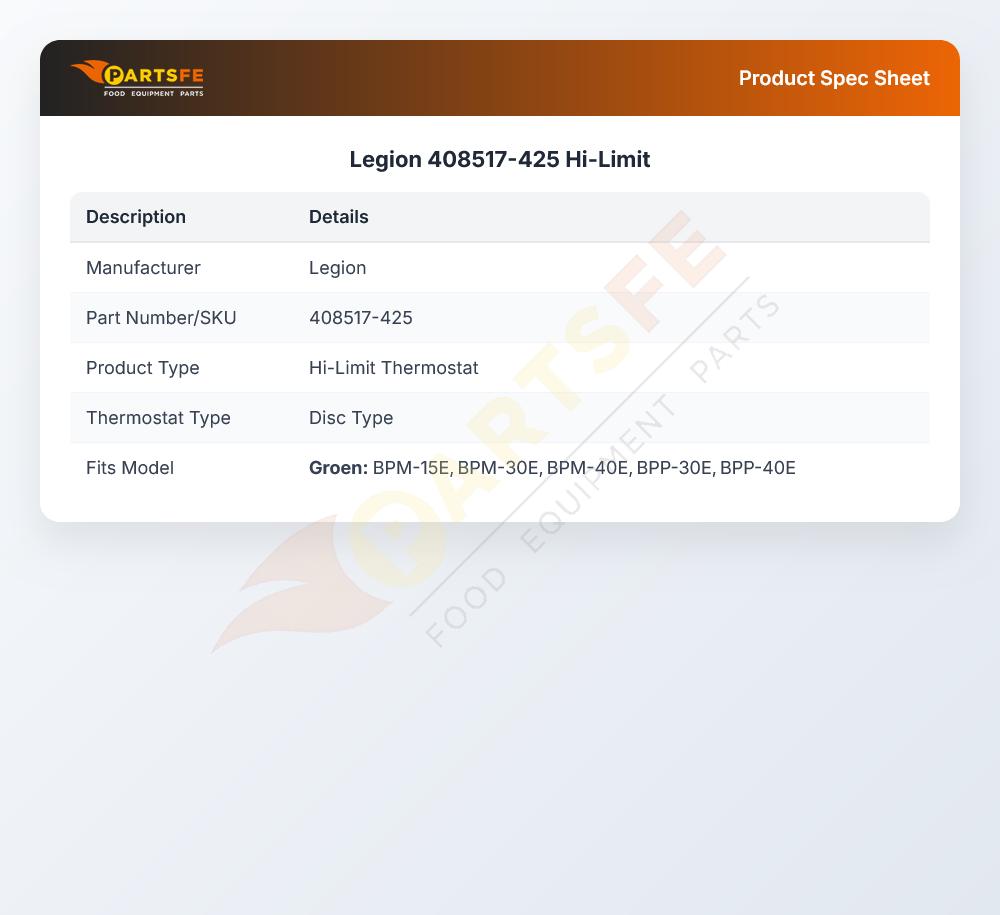 Legion 408517-425 Hi-Limit