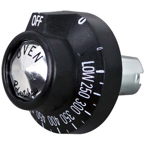 Comstock Castle 33K BJ Thermostat Knob 1-15/16" DIA OFF-LOW-250&deg;-500&deg;F Mount
