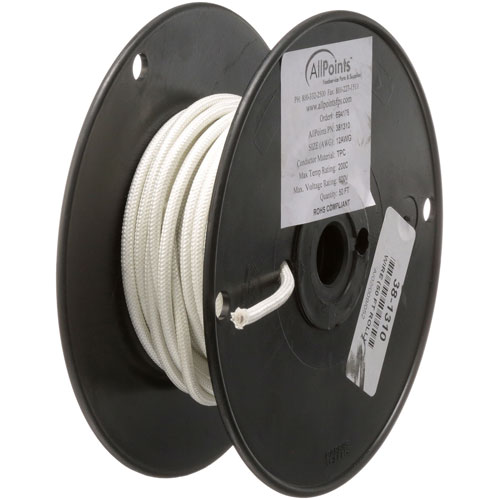 Allpoints 381310 50 FT Silicone Rubber Insulated Wire  Roll, 392F, 600V