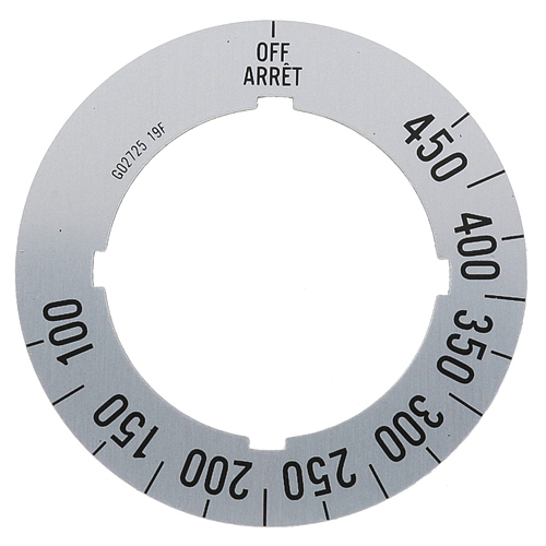 Garland G02725-19 Range Dial Insert Off-100&deg;F-450&deg;F
