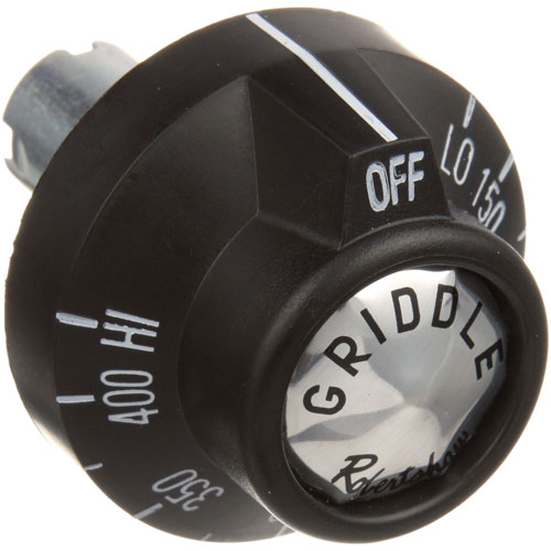 Southbend 1179997 Range Griddle Thermostat Knob Black  off-Low-400&deg;F Notch Down