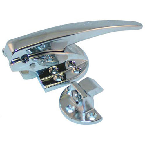 Kason 930A00004 Mechanical Latch Strike W/o Lock, Polished Chrome, 3/8"offset