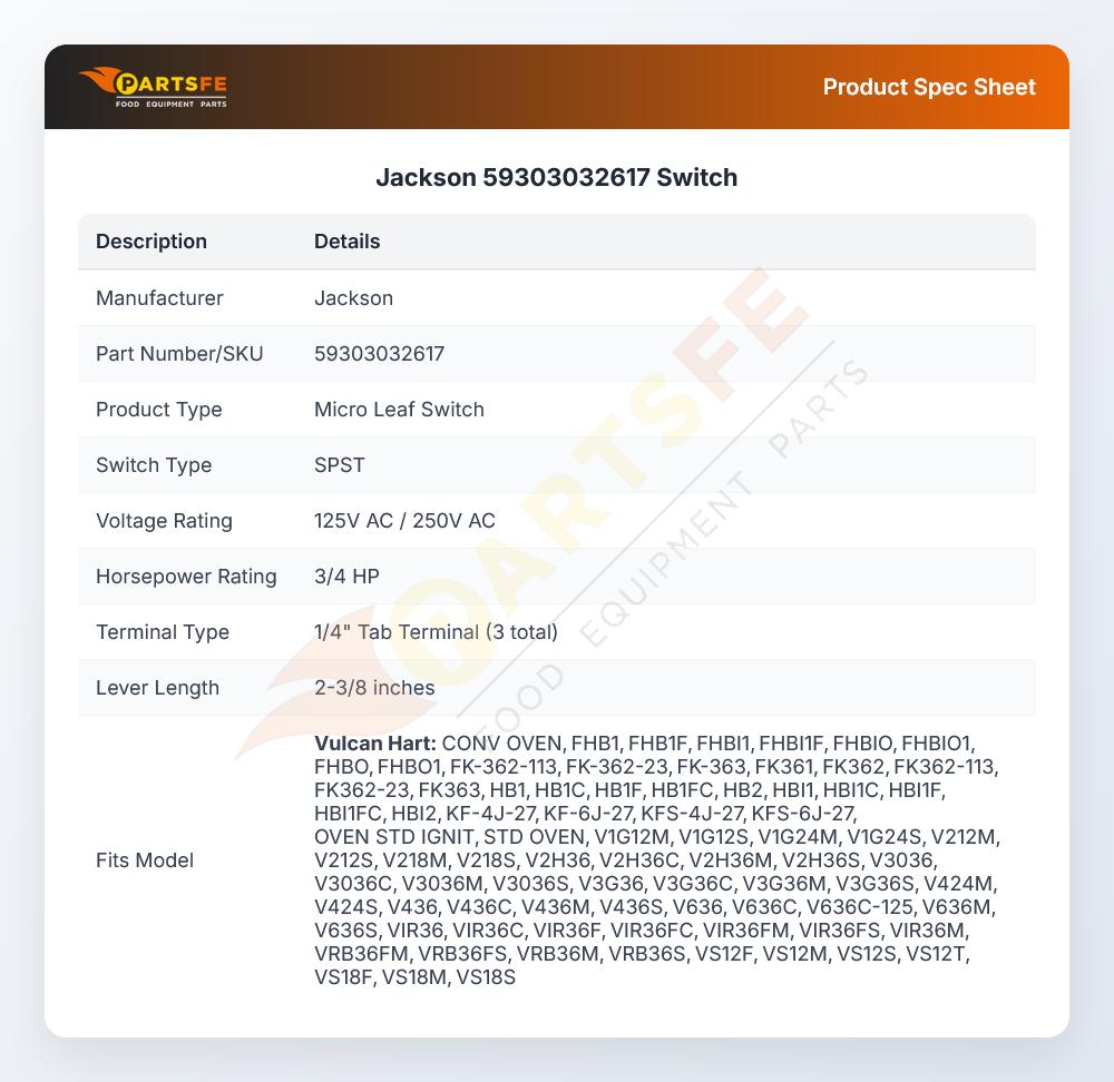 Jackson 59303032617 Switch