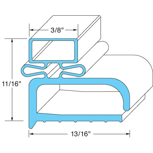 Randell IN-GSK169 Door Gasket, 23-1/2" X 58"