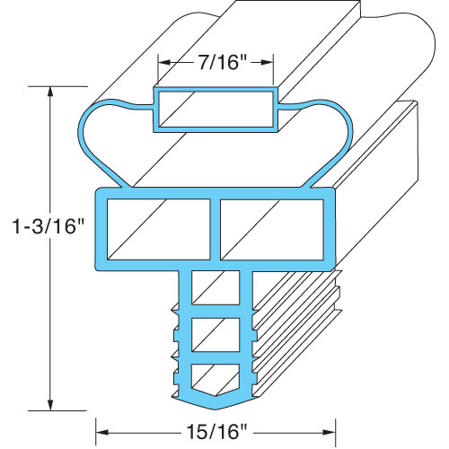 Door Gasket 25 15/16" X 57 1/2" For Randell - Part# Rdingsk0113