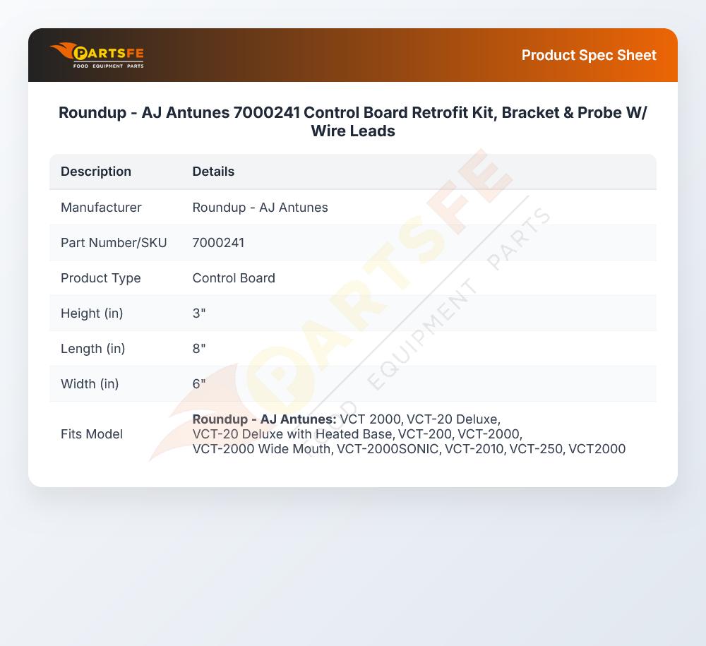 Roundup - AJ Antunes 7000241 Control Board Retrofit Kit