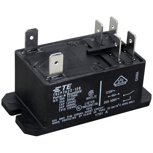 Baxter 01-1000V6-00225 Dishwasher Relay W/ 6 Tab Terminals, 120V