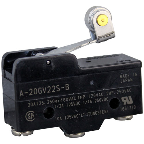 Garland GL1019602 Roller Lever Microswitch W/1" MT Centers, 20 AMP, 125/250/480V