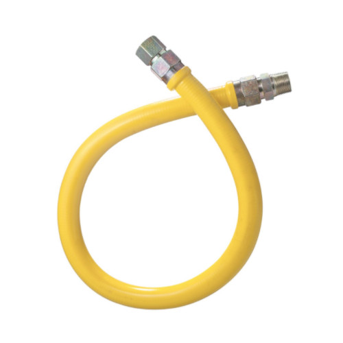 Dormont 1650NPFS24 Coated Gas Connector 1/2" MPT X 24"