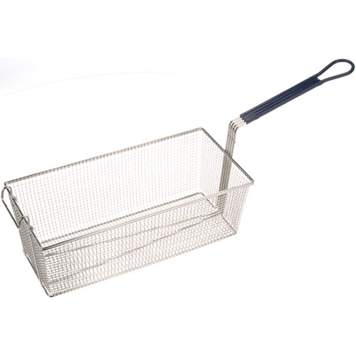 Garland GLF043-1 Twin Fryer Basket 17-1/8" L X 8-1/4" W X 6" H Font Hook Blue Plastic Coated Handle