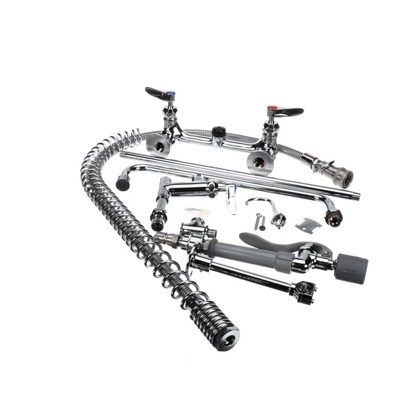 T&S Brass B-0133-14CRQJST Easy Install Pre-Rinse Units 8" Wall Mount Base