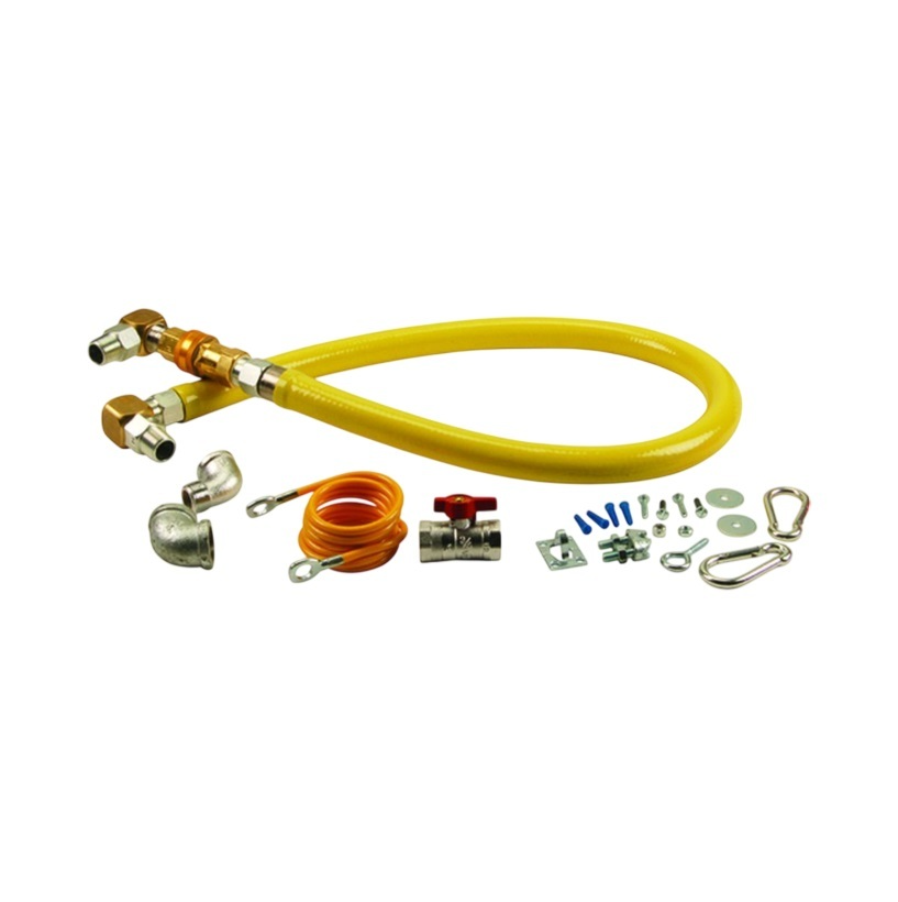 T&S Brass HG4D48SK Gas Connector Hose Kit 3/4" NPT X 48"