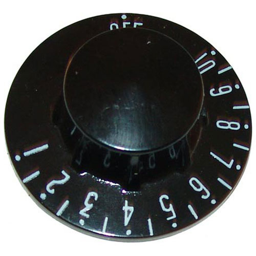 Groen GR2868 Black T star knob with whiteprint, 2-1/4" DIA,Off-10-1