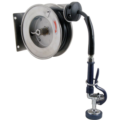 T&S Brass TSB7102-01 Exposed Hose Reel ,12 Ft,3/8"NPT
