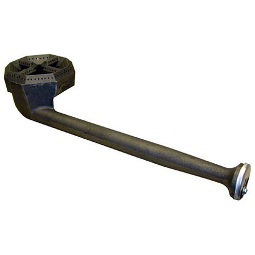 Garland GL3019000 Rear Long Burner Assembly W/ Air Shutter & Single Slot, 5-3/4" Hex Head, 2-1/8" Burner DIA, 6.25" DIA Head, 7/16" Orifice Hole