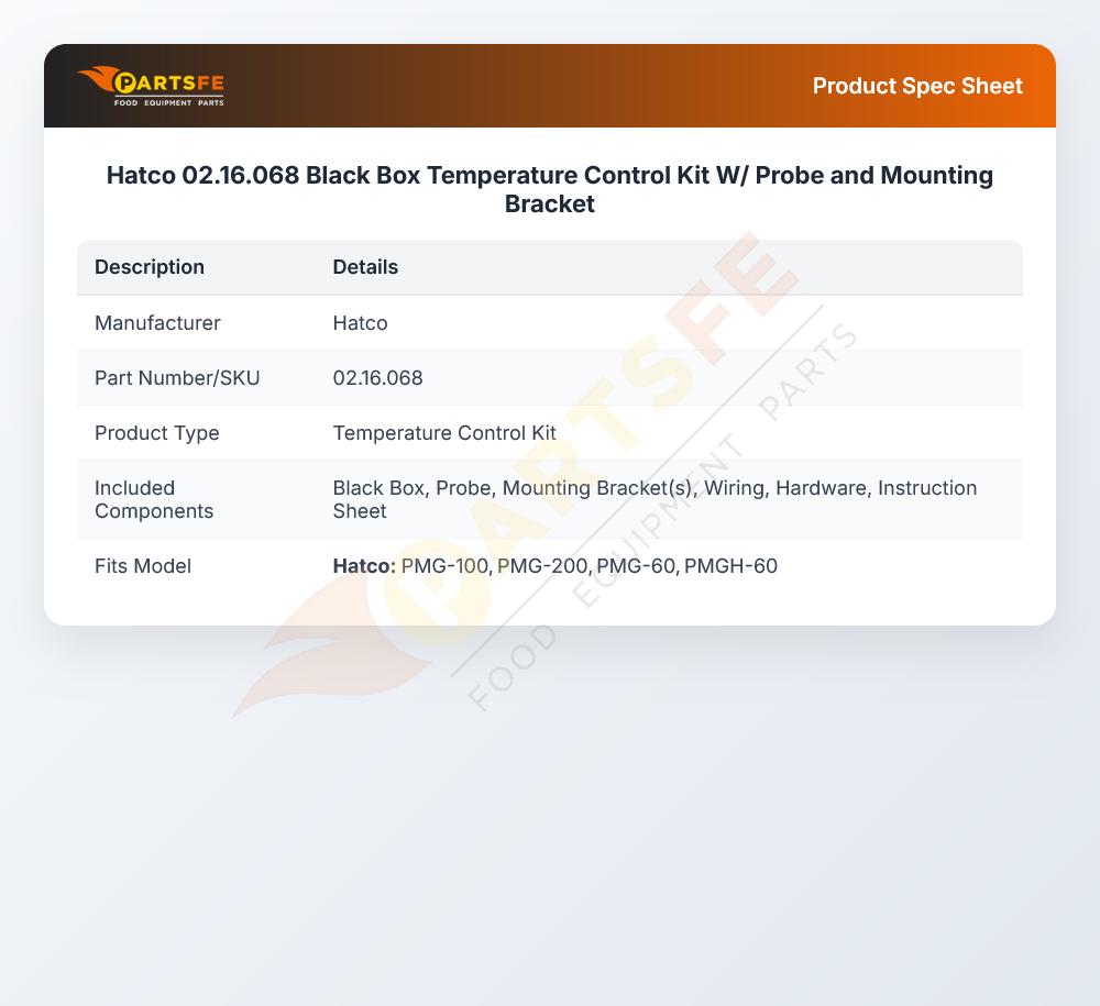 Hatco 02.16.068 Temperature Control W/Probe