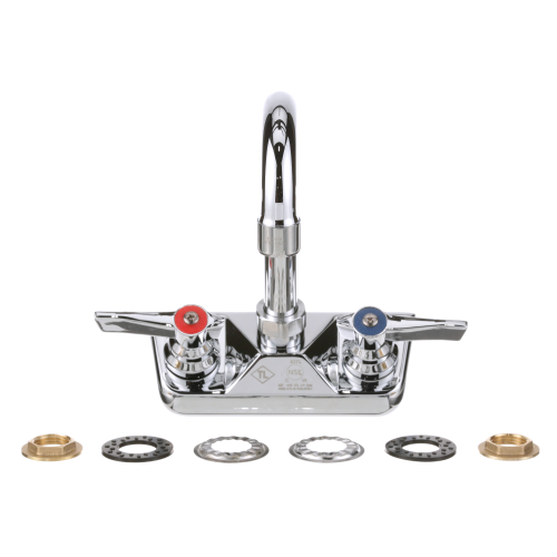 Component Hardware Group TLL15-4000 4"Wall Mount Faucet, Gooseneck Spout