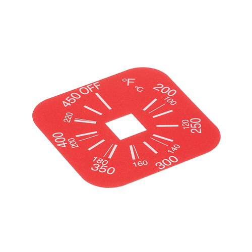 Pitco A6087301 Thermostat Label 200-450F