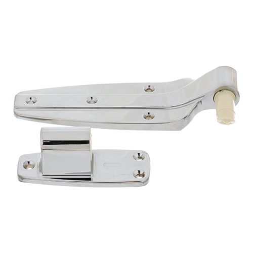 Kason 11245000028 Fryer Reversible Cam Rise Lift Off Hinge Die Cast Zinc Polished Chrome Finish 10-1/16" Long OD x 5-1/2" Wide OD