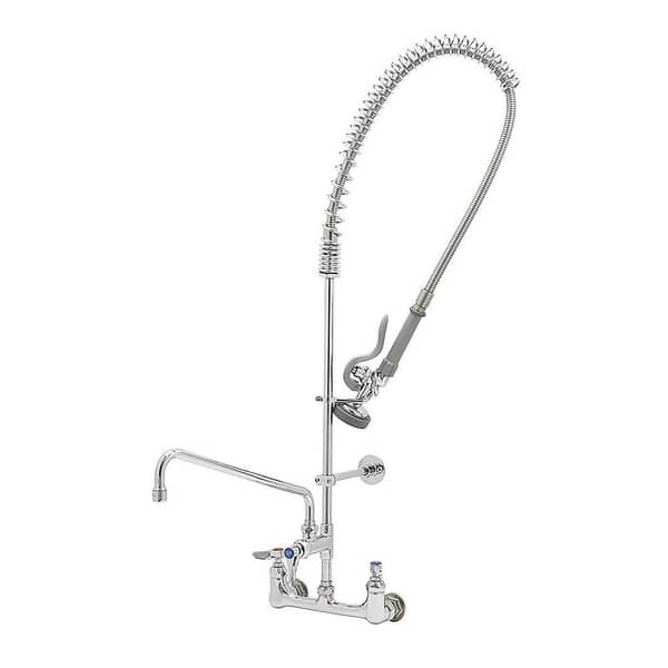 T&S Brass B-0133-ADF14-B Easy Install Pre-Rinse Spring Action Wall Mount 8"