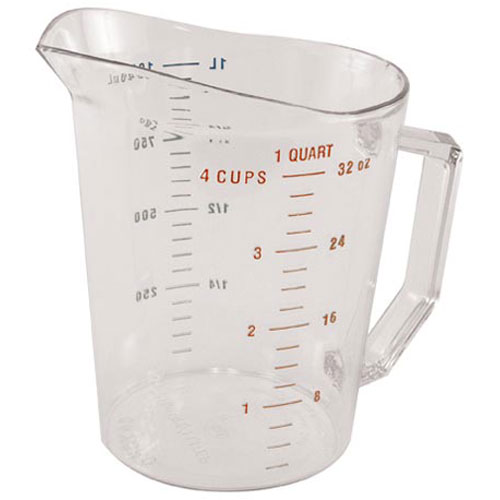1 Qt Measuring Cup-135 Clear For Cambro - Part# 100mccw-135