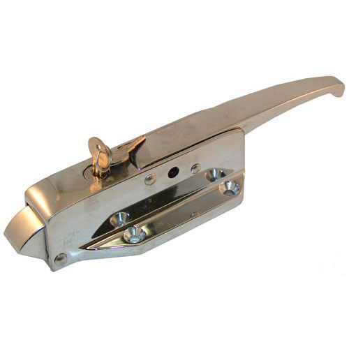 Kason 10058CL502002 11" Polished Chrome Latch W/ Lock, 3" x 2" Mounting Hole Centers