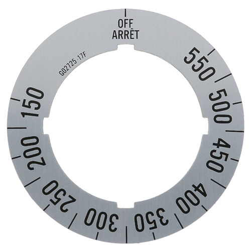 Garland G02725-17 Range Dial Insert 150F-550F