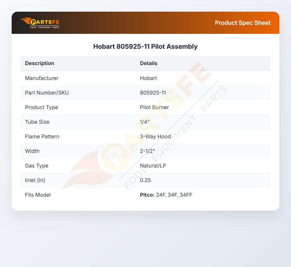 Hobart 805925-11 Pilot Assembly