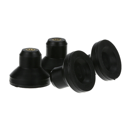 Globe 40 Rubber Foot 1-1/8H Female Thread Set 4