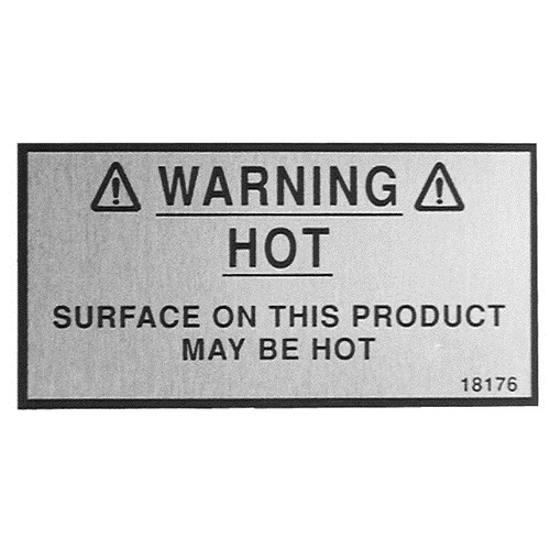 Henny Penny HEN18176 HP Warning Decal