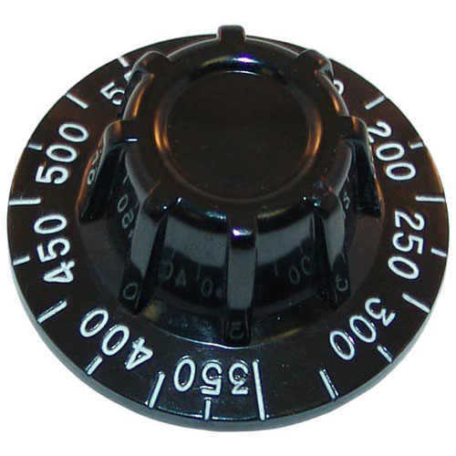 Jade Range 300306000 Oven Flat Down Thermostat Knob 2-1/2" DIA, 150-550F, Mount .290", Position 4 Way
