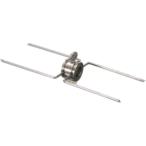 Attias 126 7.25" S/S Skewer W/ 1/4"-20 Thumbscrew , 3-1/4" Long Prongs