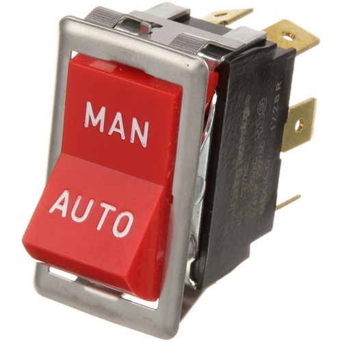 Blodgett 6502 Convection Oven Red Rocker Switch DPDT Fits 7/8" X 1-1/2" Hole 15A/125V 10A/250V